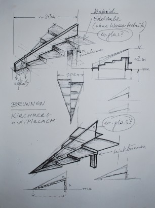 projektskizze I 297 x 21 cm tuschestift auf papier, 2003