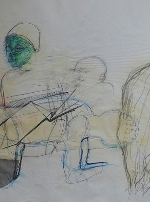 unterwerfung-42-x-60-cm-mischtechnik-auf-papier-1983