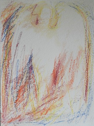 engel-26-40-x-30-cm-aquarellstifte-auf-papier-1992