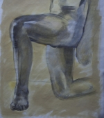akt II, 60 x 50 cm, bleistift und beize auf papier, 1994