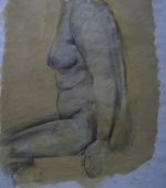akt III, 60 x 50 cm, bleistift und beize auf papier, 1994
