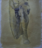 akt VII, 60 x 50 cm, bleistift und beize auf papier, 1994