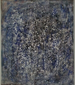 blauer farbraum, 130 x 110 x 4,5 cm, mischtechnik auf molino, 2008