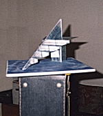 modell, 30 x 30 x 25 cm, metall, plexiglas, sperrholz, 2000