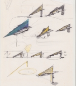 projektskizze IV, 29,7 x 21 cm, tuschestift auf papier, 2000