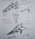projektskizze I, 29,7 x 21 cm, tuschestift auf papier, 2000