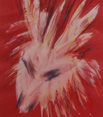 rotes monster I, 29,7 x 21 cm, mischtechnik auf papier, 2010