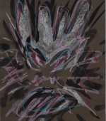 monster brüllt, 29,7 x 21 cm, mischtechnik auf papier, 2010