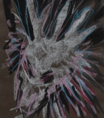 braunes monster, 29,7 x 21 cm, mischtechnik auf papier, 2010