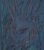 blaues monster, 29,7 x 21 cm, mischtechnik auf papier, 2010