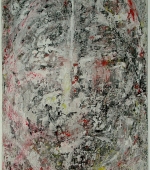 mehliger kopf, 40 x 30 cm, acryl auf holz, 2009
