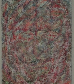 jutekopf II, 60 x 40 cm, acryl auf jute, 2009
