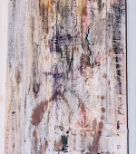 mumienportait I, 90 x 29 cm, acryl und pigmente auf baumwolle, 1989