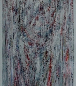 mumienportait IV, 65 x 33cm, acryl und pigmente auf holz, 1995