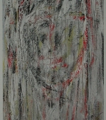 mumienportait V, 94 x 33 cm, acryl und pigmente auf holz, 1995
