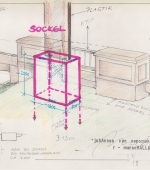 entwurf V, 29,7 x 21 cm, diverse stifte und kreiden auf papier, 1993