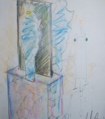 entwurf I, 29,7 x 21 cm, diverse stifte und kreiden auf papier, 1993