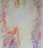 engel 1/6, 40 x 30 cm, aquarellstifte auf papier, 1992