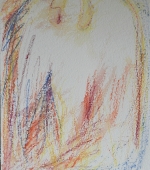 engel 2/6, 40 x 30 cm, aquarellstifte auf papier, 1992