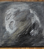 teuflische bilder X, 20 x 20 cm, acryl und graphit auf leinwand, 1985