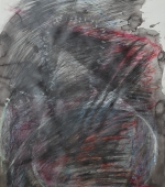 böser blick, 48 x 36 cm, graphit und gouache auf papier, 1983