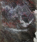 vögel von links, 48 x 36 cm, graphit und gouache auf papier, 1984